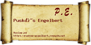 Puskás Engelbert névjegykártya